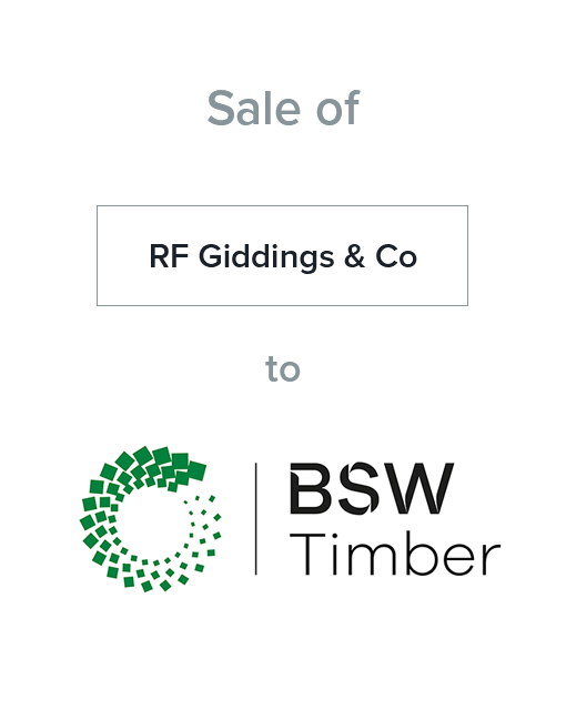 RF Giddings & Co sold to BSW Timber
