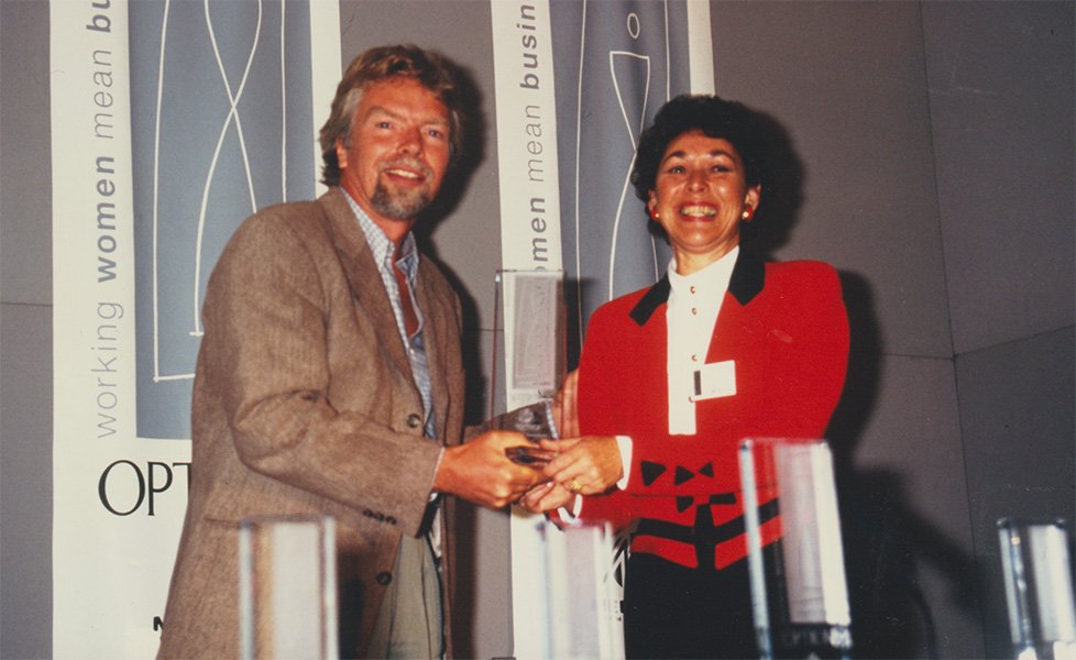 ‘Working Women Mean Business’ award, presented by Sir Richard Branson
