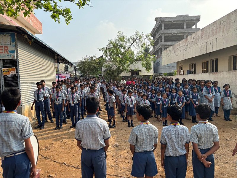 Parade of school children