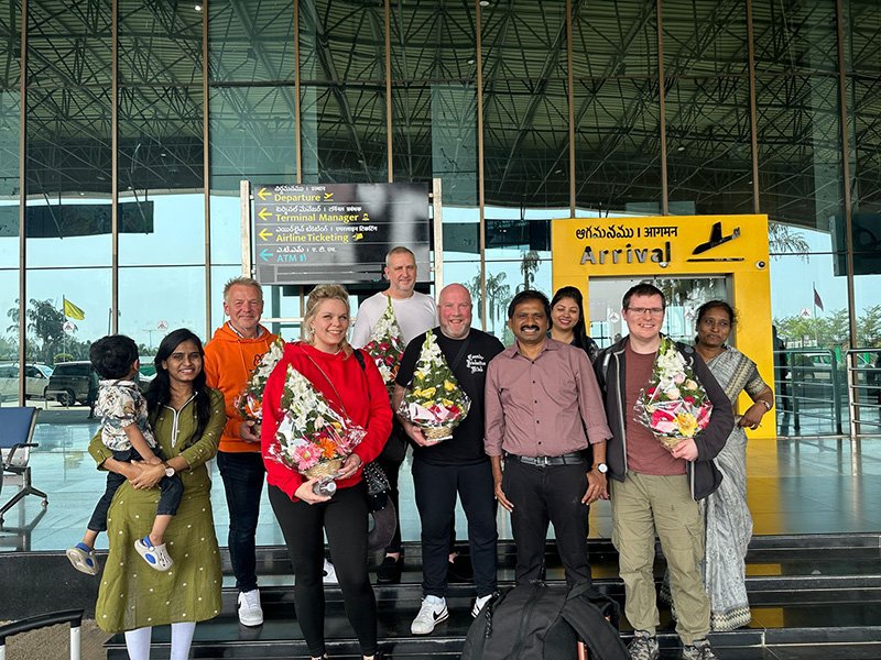 Team at airport