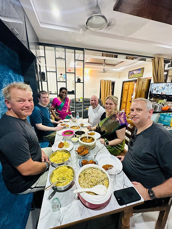 Team at restaurant