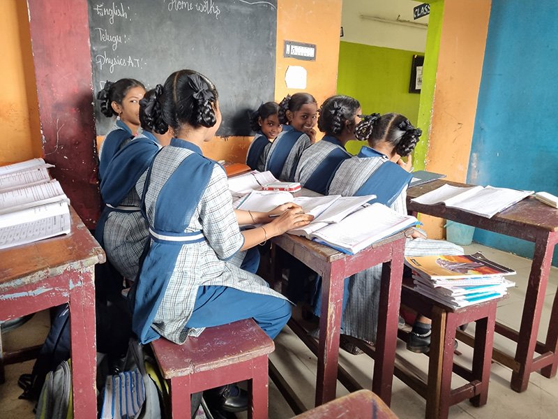 School children in class