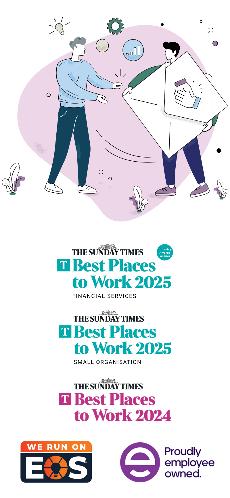 Sunday Times Best Places to Work logos (2024, 2025) Sunday Times Best Places to Work logos (2024, 2025)